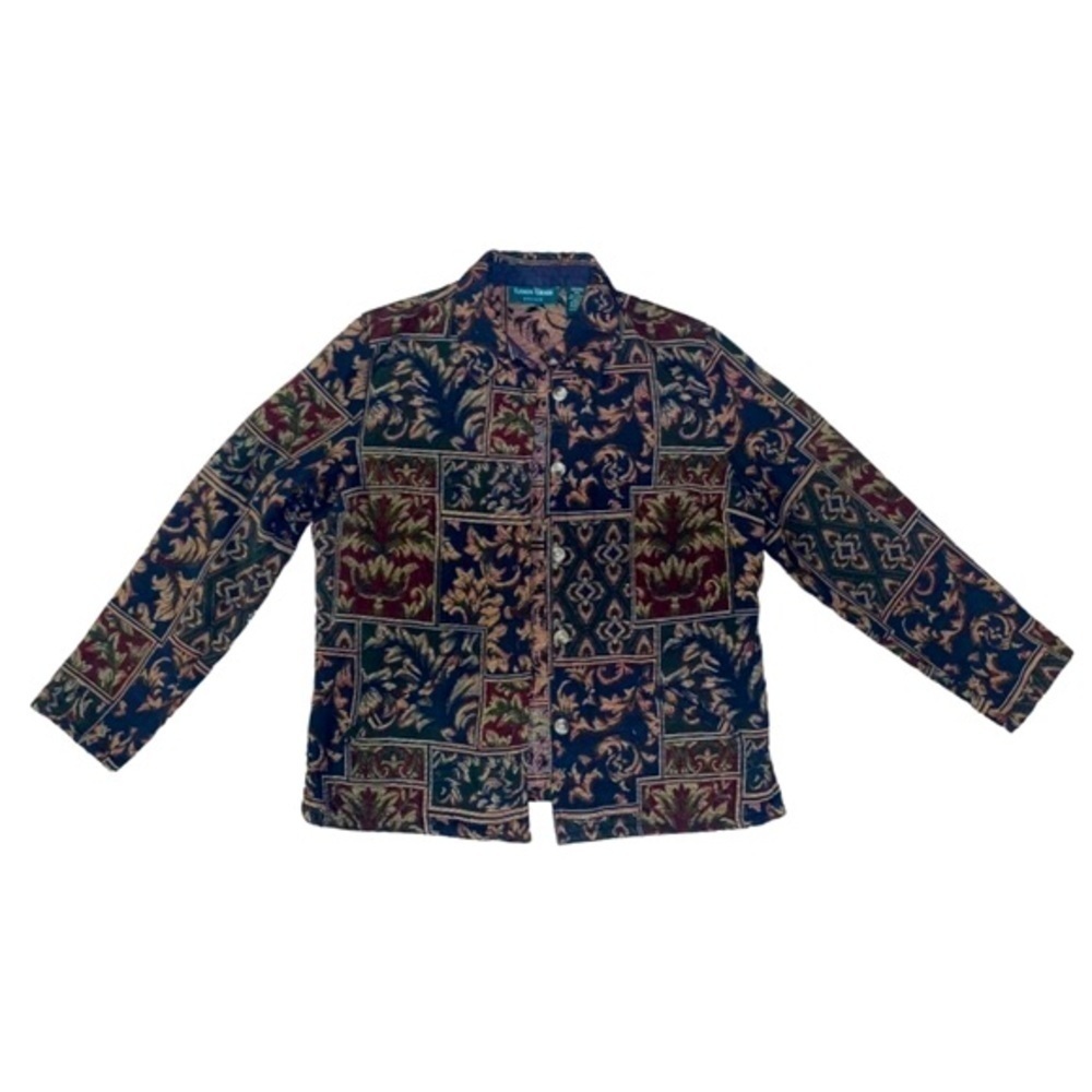 Vintage Lemon Grass Patchwork Tapestry Lightweigh… - image 2